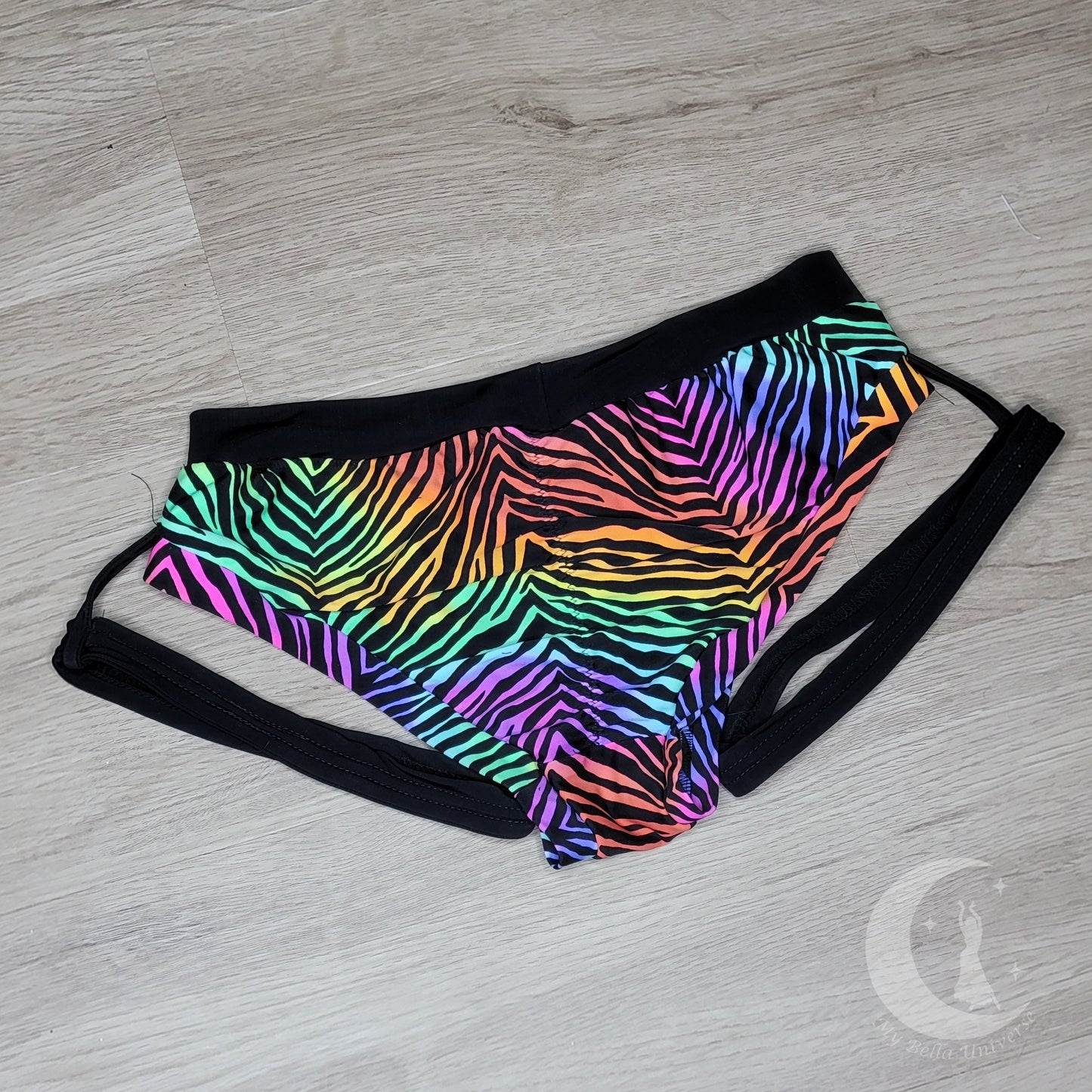 Rainbow Zebra Bella Garter Bottoms